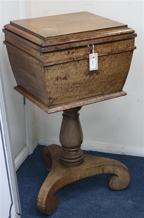 A Victorian mahogany teapoy, circa 1840, W.54cm